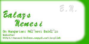 balazs menesi business card